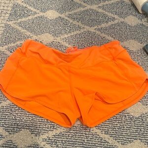 lululemon athletica Women's Bright Orange Athletic Shorts